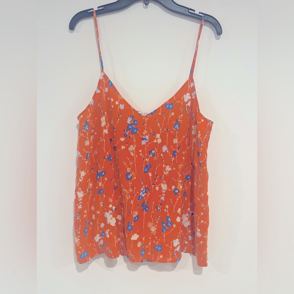 Equipment Orange Floral Camisole